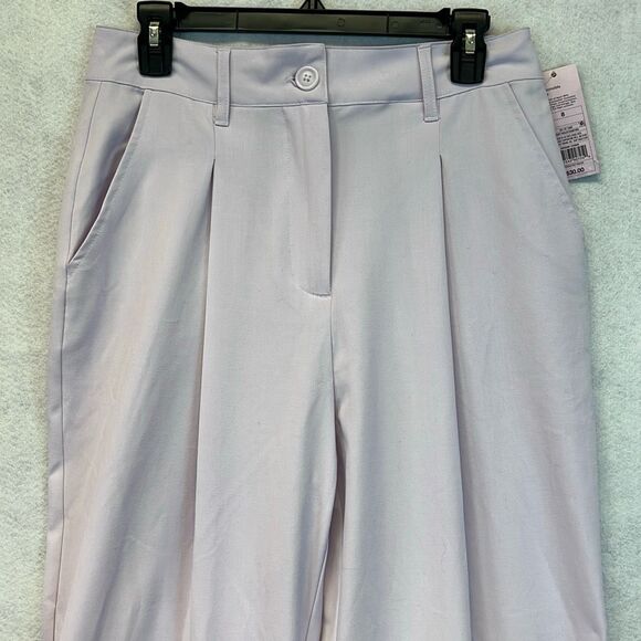 NWT WILD FABLE Dress Pants Womens Size 8 Light Violet Pleated High-Rise Wide Leg - Picture 3 of 16